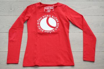 Nieuw: Rood shirt met lange mouwen van Björn Borg, maat S beschikbaar voor biedingen