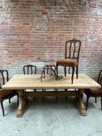 Massieve Franse kloostertafel in eikenhout, Huis en Inrichting, Ophalen, Eikenhout