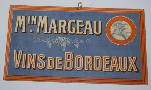 Vins de Bordeaux / Min Margeau / Enseigne publicitaire, Collections, Vins, Utilisé, Vin rouge, France, Envoi