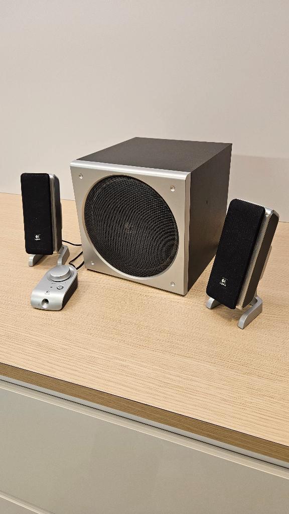 Logitech Z3 Luidsprekerset, Computers en Software, Pc speakers, Gebruikt, Audiokanaal 2.1, Ophalen of Verzenden