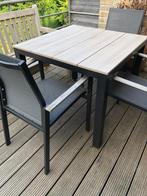 Tuintafel Polywood blad (als nieuw), Tuin en Terras, Ophalen, Zo goed als nieuw, Vierkant, Aluminium