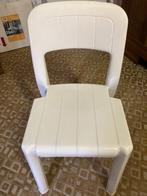 Witte tuinstoelen, Ophalen, Zo goed als nieuw, Kunststof, Stapelbaar