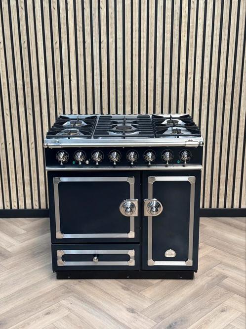 La Cornue 90cm breed Zwart + Hete lucht, Elektronische apparatuur, Fornuizen, Gas, Grill, Ophalen of Verzenden