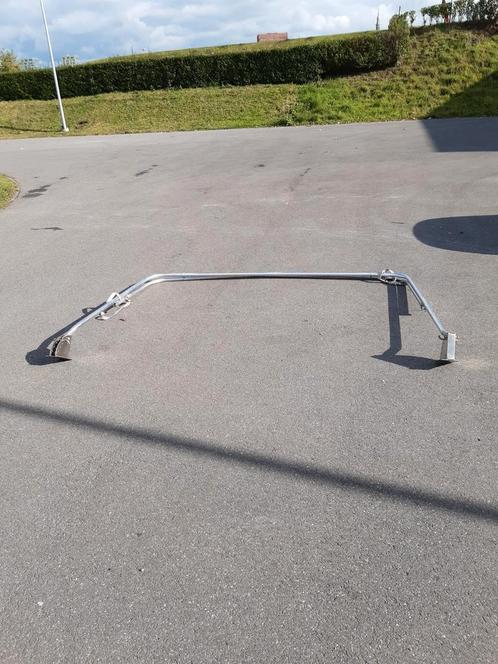 VERSTELBARE ALUMINIUM BIMINI BEUGEL MET RVS VOETEN EN DOEK, Watersport en Boten, Bootonderdelen, Gebruikt, Overige typen, Zeilboot of Motorboot