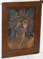 Oude schilderij Olie op doek - Ongesigneerd, Antiek en Kunst, Ophalen of Verzenden