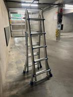 Multiladder Uitschuifbare Vouwladder 4x5 - 4,50 meter, Ophalen, Zo goed als nieuw, Ladder, Opvouwbaar of Inschuifbaar