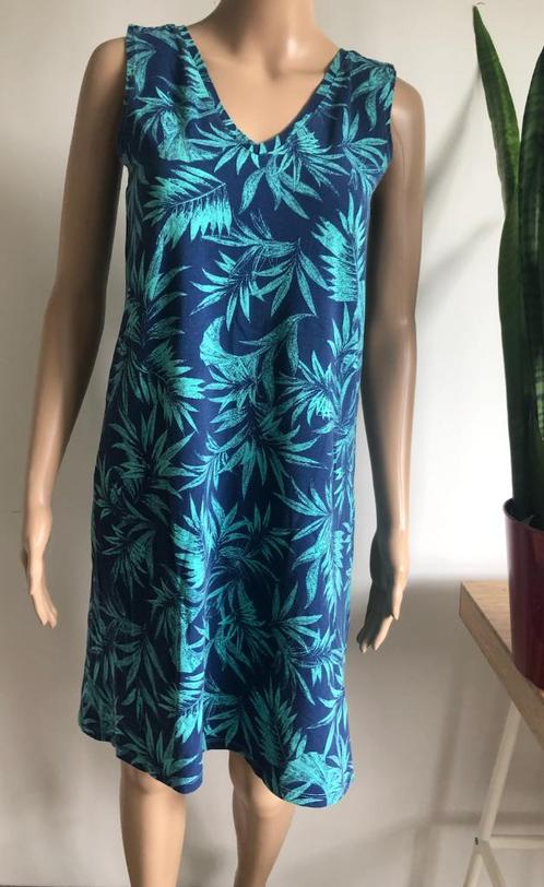 Katoenen zomerjurk met frisse, kleurrijke print (maat S), Kleding | Dames, Jurken, Gedragen, Maat 38/40 (M), Blauw, Boven de knie