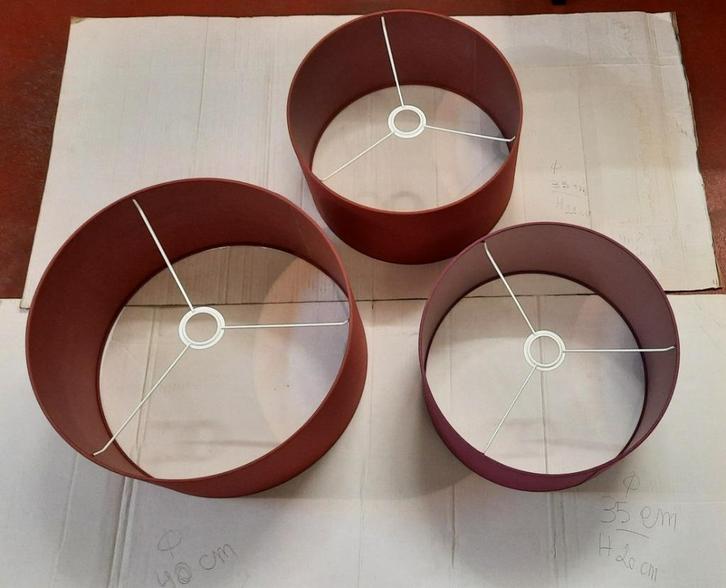 Abat-jour suspension et abat-jour coniques en tissu, Divers, Divers Autre, Comme neuf, Enlèvement