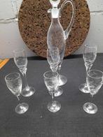 Kristallen karaf met 5 glazen, Antiek en Kunst, Ophalen of Verzenden