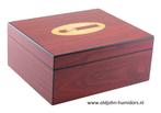 H57 HUMIDOR  "CIGAR LOGO"  M DELUXE - ROZENHOUT sigarenkist, Verzenden, Nieuw, Tabaksdoos of Verpakking