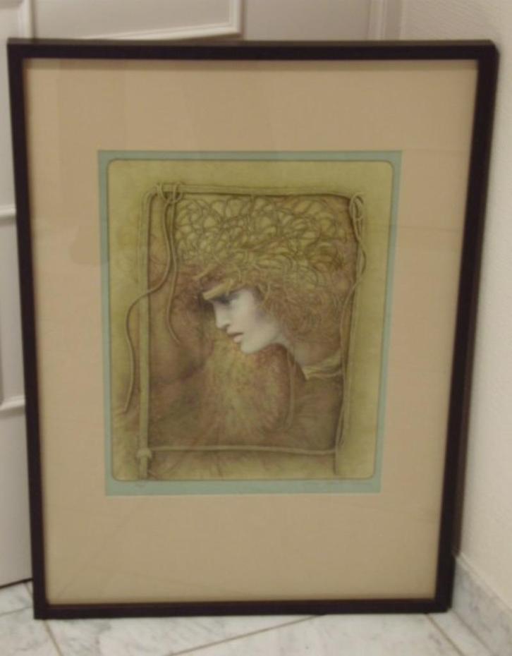 LITHO : >>> LA BLONDE ART-NOUVEAU van JEAN-PAUL CLEREN <<<, Antiek en Kunst, Kunst | Litho's en Zeefdrukken, Ophalen