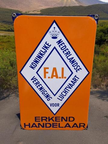 Pracht emaille tekstbord uit de luchtvaart branche🛩 beschikbaar voor biedingen