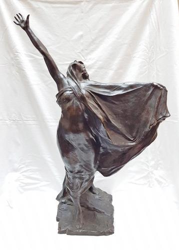 Monumentaal Art Nouveau beeld - Arthur Pierre. beschikbaar voor biedingen