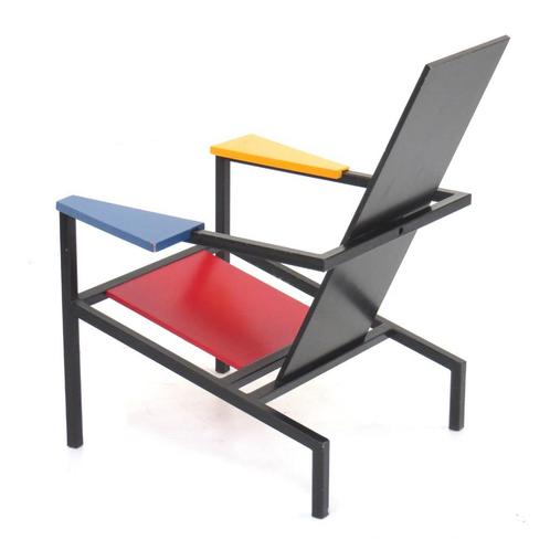 Vintage retro professionele Rietveld replica stoel fauteuil, Antiek en Kunst, Kunst | Designobjecten, Ophalen of Verzenden