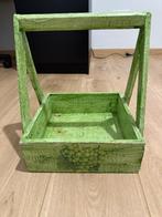 Panier de rangement en bois vert, Maison & Meubles, Accessoires pour la Maison | Plataux & Paniers, Enlèvement, Panier, Bois, Carré
