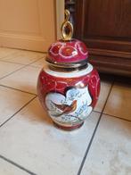 Belgische H. Bequet Quaregnon pot - handgeschilderde vogel, Antiek en Kunst, Antiek | Keramiek en Aardewerk, Ophalen
