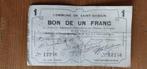 Argent d'urgence 1F SAINT-GOBAIN WW I, Timbres & Monnaies, Billets de banque | Belgique, Enlèvement, Billets en vrac