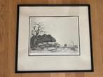Ets Kempische hoeve, Antiek en Kunst, Kunst | Etsen en Gravures, Ophalen