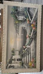 Groot schilderij in kader "Rodos" gesigneerd, Enlèvement