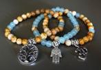 Bedelarmbandje met Levensboom, Aum of Gelukshandje, Handtassen en Accessoires, Armbanden, Ophalen of Verzenden, Nieuw, Elastiek