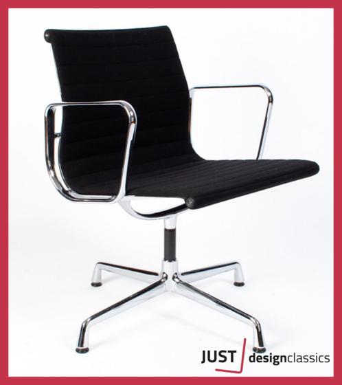 Vitra Eames ea108 Zwart Hopsak Chroom (voorraad:2 ), Huis en Inrichting, Stoelen, Gebruikt, Zwart, Ophalen