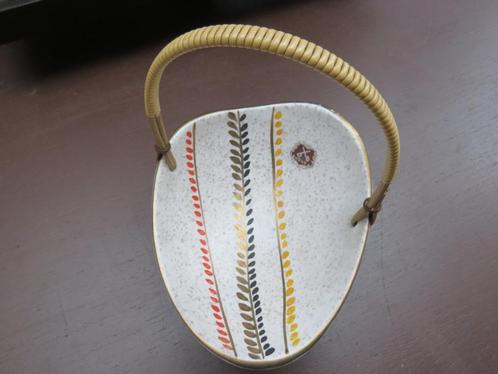 Vintage Dumler & Breiden Hohr snoepschaal rotan handvat, Antiek en Kunst, Antiek | Keramiek en Aardewerk, Ophalen of Verzenden