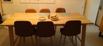 Eettafel met 6 stoelen Scandinavische stijl, Huis en Inrichting, Tafels | Eettafels, Ophalen, Scandinavisch, 50 tot 100 cm, Zo goed als nieuw