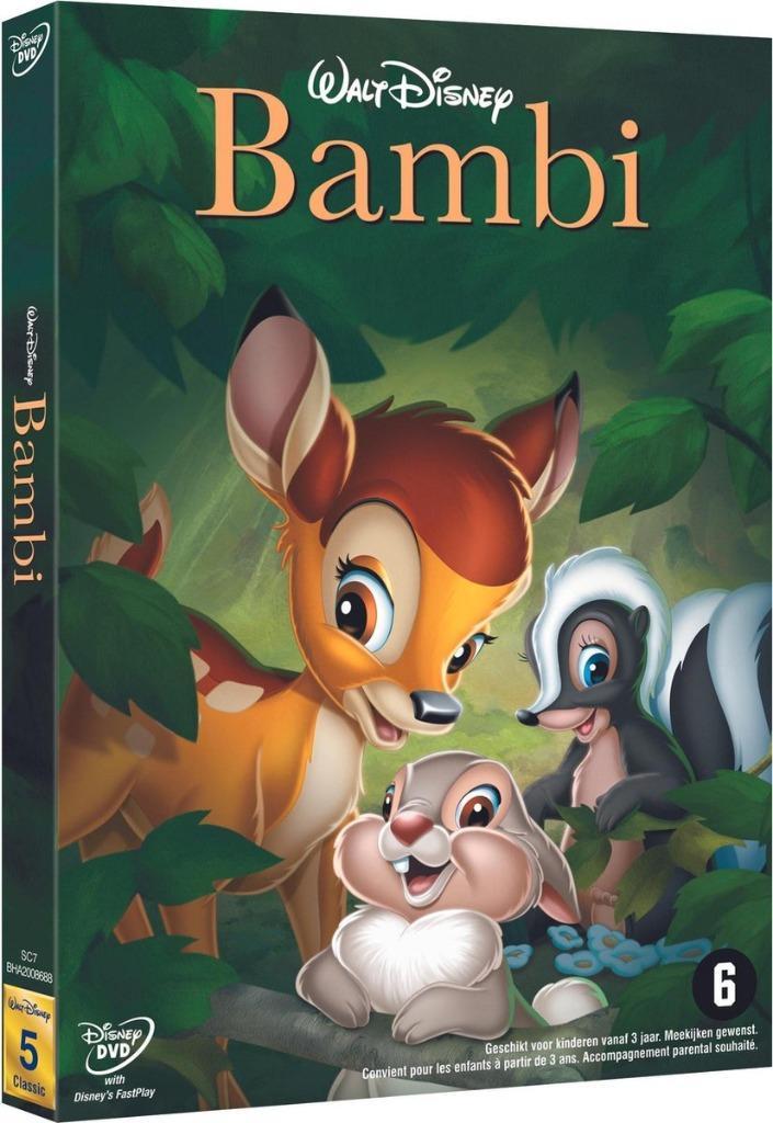 Disney dvd - Bambi ( Gouden rugnummer 5 ), Cd's en Dvd's, Dvd's | Tekenfilms en Animatie, Ophalen of Verzenden