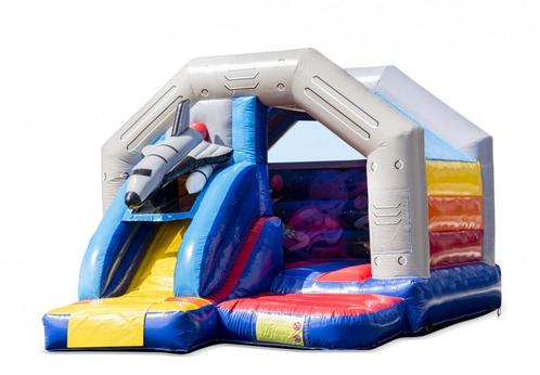 Te koop Springkussen Slide Combo Space, Hobby en Vrije tijd, Feestartikelen | Verhuur, Nieuw, Ophalen