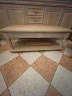 Table basse classique en bois patiné clair avec tiroir, Maison & Meubles, Enlèvement, Rectangulaire