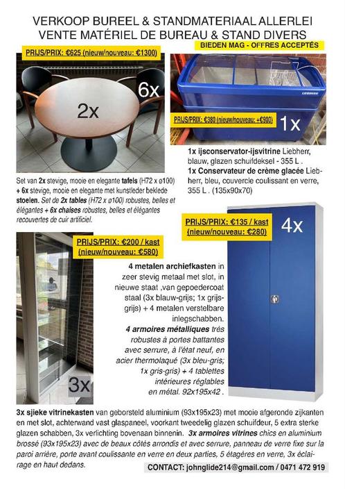STANDUITRUSTING- EN BUREELMATERIAAL, Zakelijke goederen, Kantoor en Winkelinrichting | Kantoormeubilair en Inrichting, Overige typen