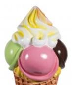 Crème glacée XXL 220 cm - cornet de crème glacée avec 4 boul, Collections, Marques & Objets publicitaires, Enlèvement ou Envoi