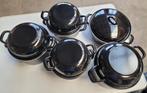 Lot de 4 casseroles à moules + 1 autre en bon état., Maison & Meubles, Enlèvement, Utilisé, Ensemble de casseroles