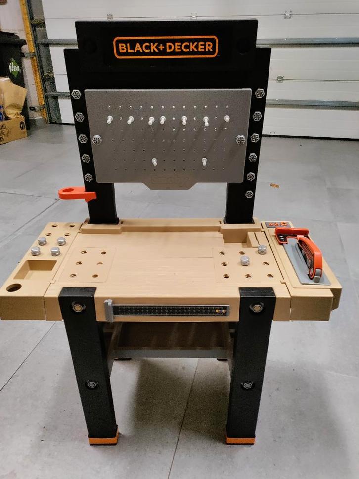 Smoby Black en Decker werkbank, Kinderen en Baby's, Speelgoed | Educatief en Creatief, Zo goed als nieuw, Bouwen, Ontdekken, Ophalen