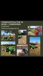 Tractor met toebehoren TE HUUR, Tuin en Terras, Hand-tuingereedschap, Ophalen of Verzenden, Zo goed als nieuw