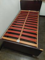 bed een persoons, Ophalen, 90 cm, Eenpersoons, Bruin