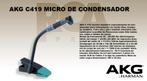 AKG C419 clip-on microfoon, Ophalen of Verzenden, Gebruikt