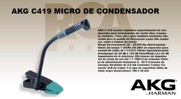 AKG C419 clip-on microfoon beschikbaar voor biedingen
