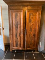 Rustieke eikenhouten kast, Huis en Inrichting, Kasten | Kleerkasten, Ophalen, Met plank(en), Gebruikt, 100 tot 150 cm