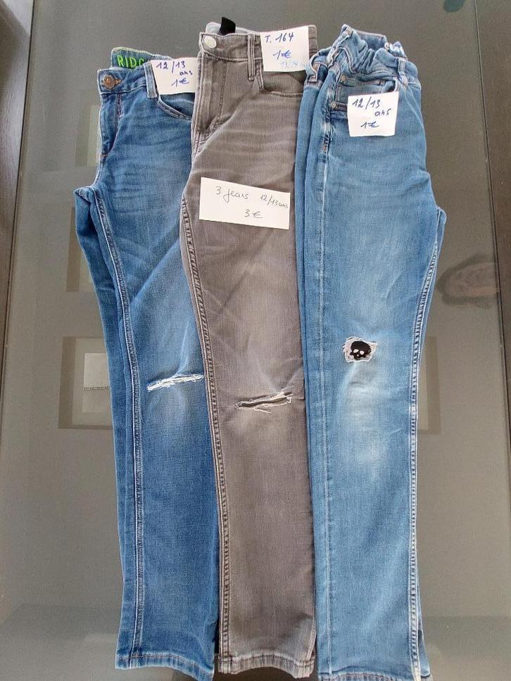 LOT DE 3 JEANS 12/13 ans, Kinderen en Baby's, Kinderkleding | Kinder-kledingpakketten, Gebruikt, Ophalen