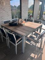 Tuinset  tafel met 8 stoelen, Tuin en Terras, Tuinsets en Loungesets, Ophalen, Textileen, Tuinset