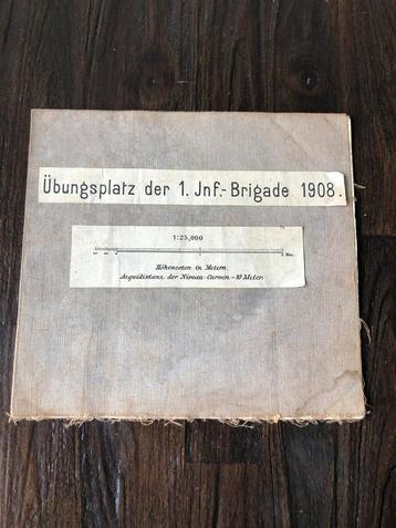 Landkaart trainingsgebied 1 Inf Brigade 1908 Duitland beschikbaar voor biedingen