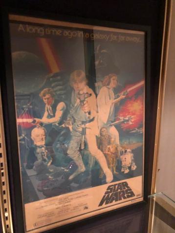 Affiche de cinema Starwars originale de 1977. Australie