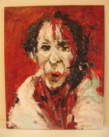 Olieverfschilderij op canvas : Godin >>> KLYTAMNESTRA <<< beschikbaar voor biedingen