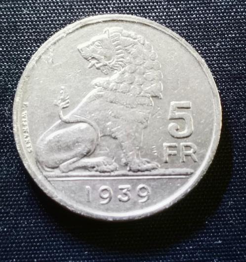 5 frank VL/FR 1939, pos. A (ster) - Leopold III, Postzegels en Munten, Munten | België, Losse munt, Verzenden