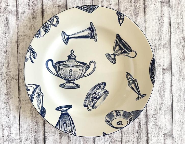 Assiette dessert Fitz & Floyd Habitat Americana Colony Blue, Antiek en Kunst, Antiek | Keramiek en Aardewerk, Ophalen of Verzenden