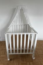 Wit baby park op wielen 90x70, Kinderen en Baby's, Babyparken, Ophalen, Gebruikt, Vierkant, In hoogte verstelbaar
