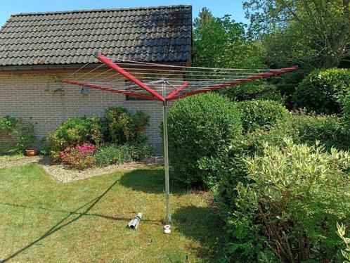Brabantia 50 Droogmolen Rood + Verzinkt Grondanker, Tuin en Terras, Droogmolens en Wasrekken, Zo goed als nieuw, Droogmolen, Ophalen