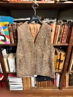 Astracan/ zijde bodywarmer, Kleding | Dames, Verzenden, Zo goed als nieuw, Maat 38/40 (M), Bruin