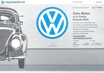 Origineel aandeel VOLKSWAGEN AG 1991 beschikbaar voor biedingen
